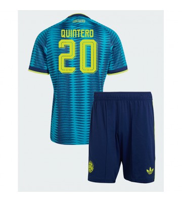 Colombia Juan Fernando Quintero #20 Udebanetrøje Børn VM 2026 Kortærmet (+ Korte bukser)
